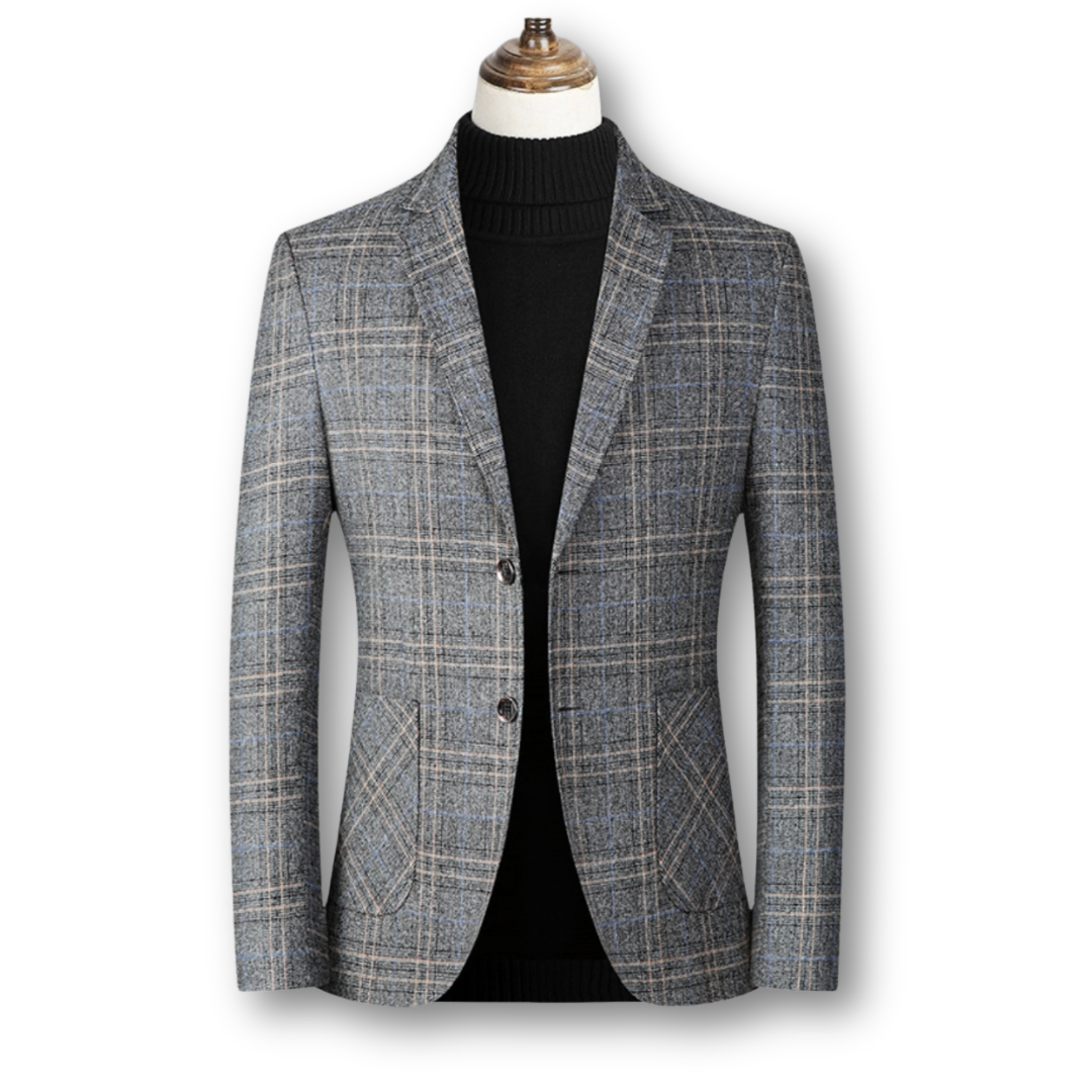 Domenico | Blazer élégant en tissu écossais