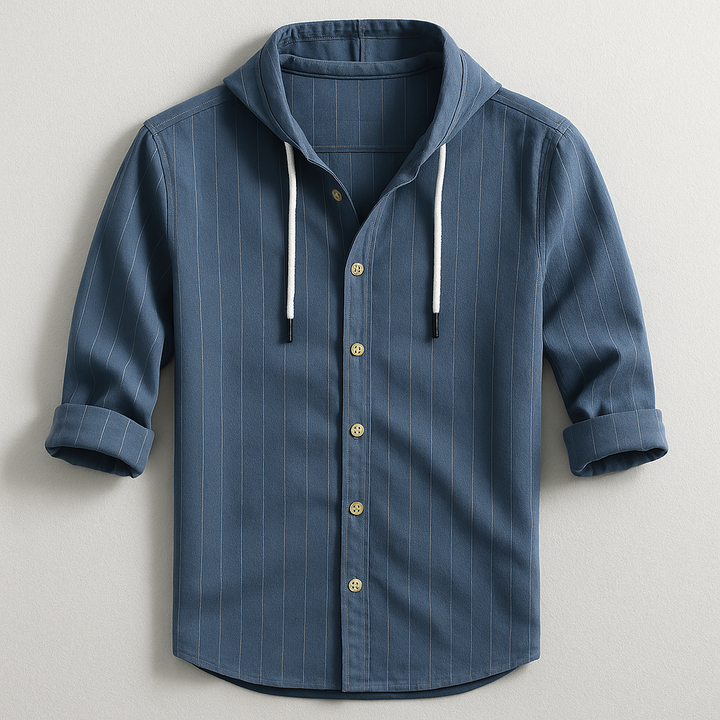 CHEMISE DE LUXE À RAYURES AVEC CAPUCHE