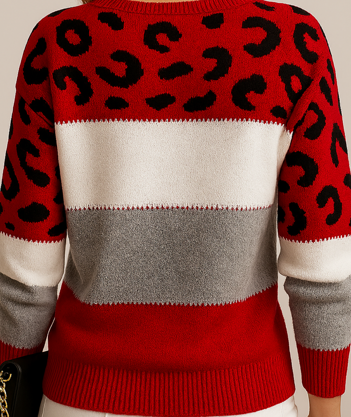 Céleste | Pull Léopard Élégance