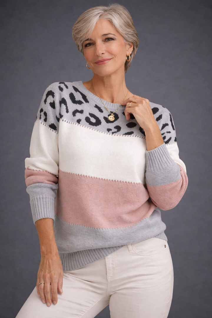 Céleste | Pull Léopard Élégance