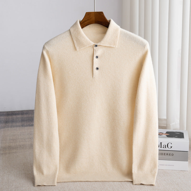 PULL POLO HOMME CLASSIQUE (laine haut de gamme)