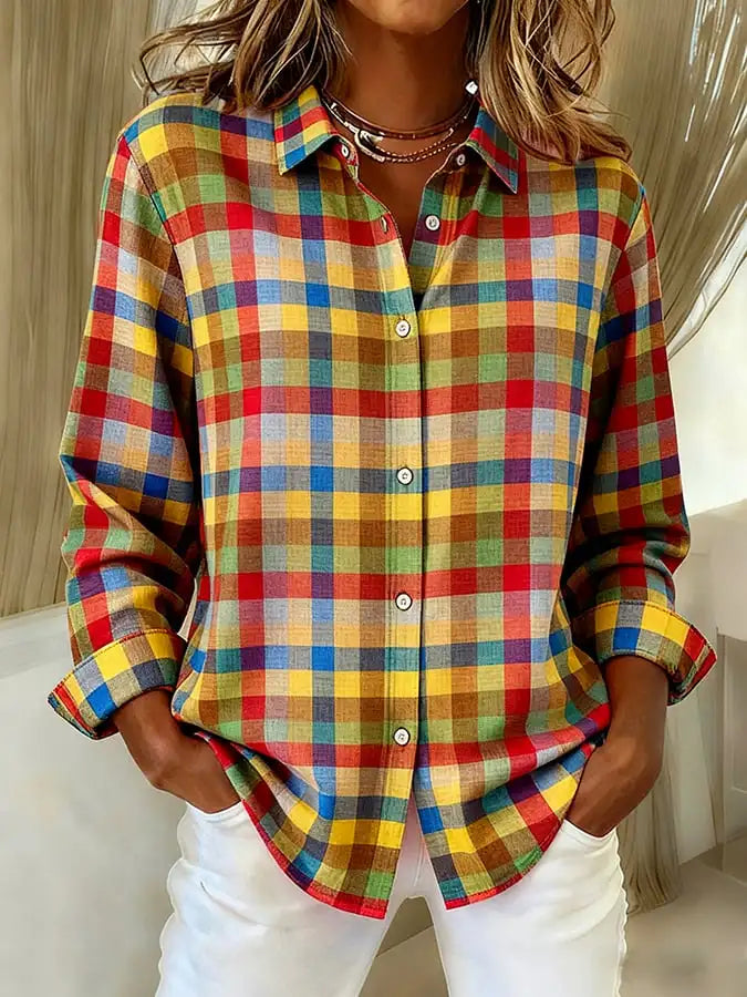 Louise™ | Cardigan en Tricot Doux à Carreaux