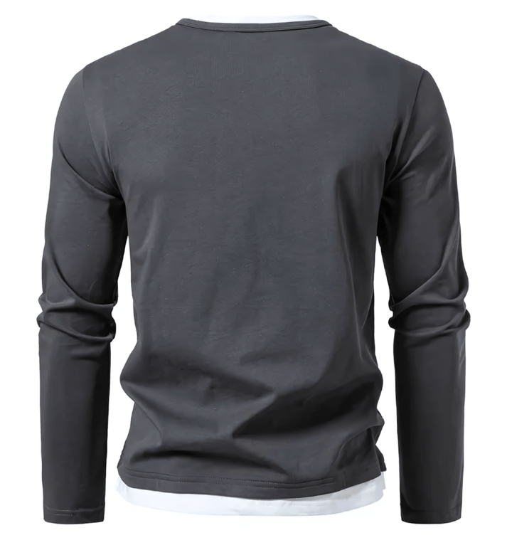 Albin | T-shirt manches longues premium en coton peigné
