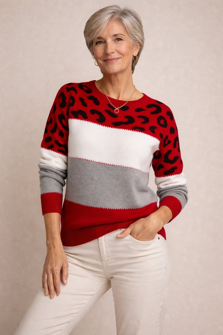 Céleste | Pull Léopard Élégance