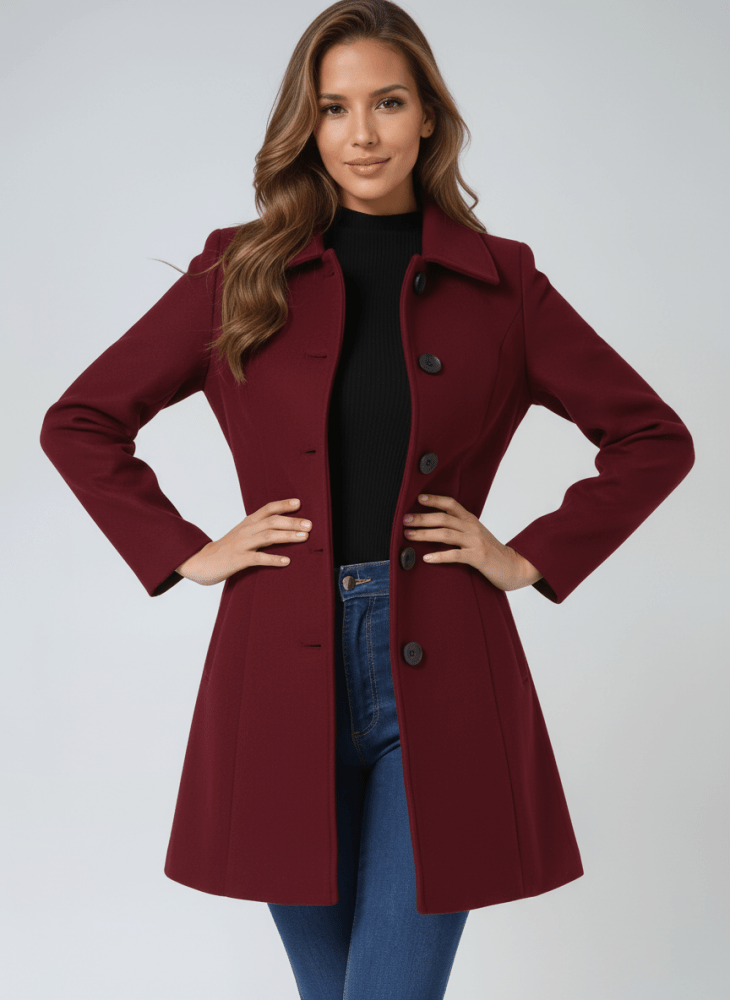 Hélène | Manteau d'hiver pour femme à un bouton